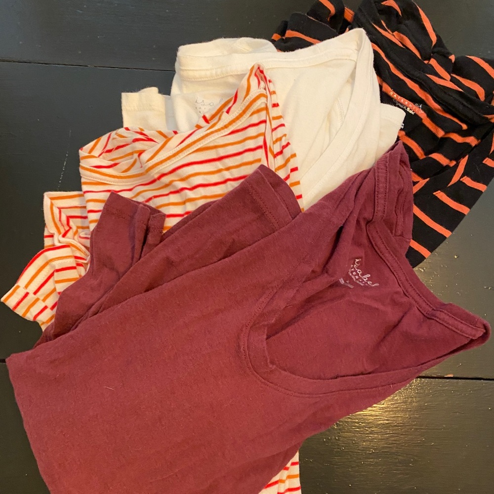 Long sleeve scoop neck side shirred Isabel Maternity shirts
